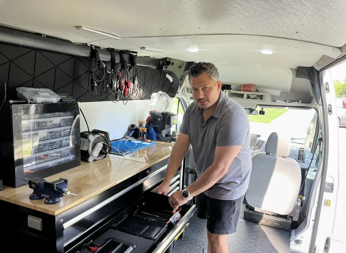 24/7 mobile locksmith van with advanced key programming equipment serving North Port, Port Charlotte, and Charlotte County Florida